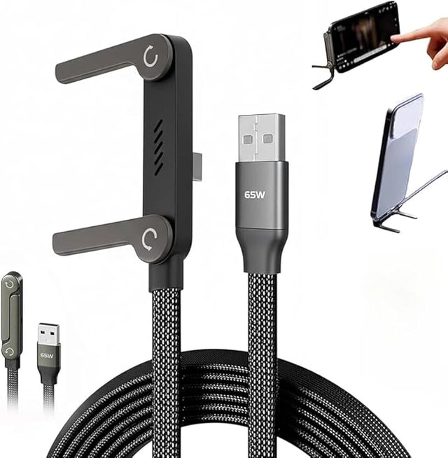 2-in-1 Invisible Phone Holder & 240W Fast Charging Cable